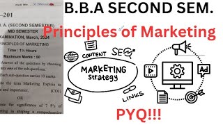 BBA second sem principles of marketing graphicera kumaununiversity pyq [upl. by Ettezzil]