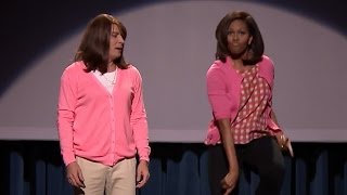 Michelle Obama amp Jimmy Fallon Do Evolution of Mom Dancing Part 2 [upl. by Hoseia634]