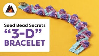 🤫 Secrets to Seed Beading Part 8  3D Peyote Stitch Flat Cellini Spiral [upl. by Yauq441]