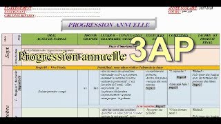 La progression annuelle 3 AP 20172018  توزيع السنوي سنة 3 فرنسية [upl. by Bell]