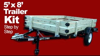 Building a Ironton 5 x 8 Utility Trailer Kit from Northern Tool [upl. by Schaaff]