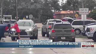 Florida residents evacuating Hurricane Milton passing through ENC [upl. by Einuj]