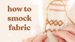 How to Smock Fabric  3 Ways  Smocking Tutorial Cable Wave  Honeycomb Stitch [upl. by Nali122]