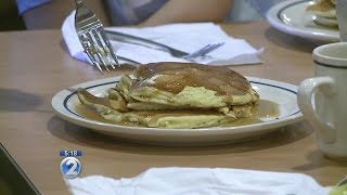 IHOP offers free pancakes on National Pancake Day [upl. by Juliann]