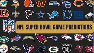 NFL SUPER BOWL GAME  PREDICTIONS [upl. by Airbmat]