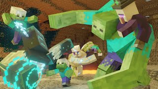 Warden vs Mutant Zombie EPIC FIGHT Minecraft Animation Movie [upl. by Nerrual326]