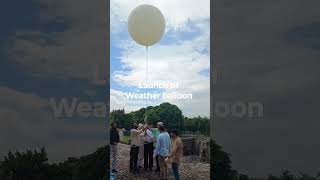 launch of GPSaided Radiosonde Weather Balloon by Deptt of Geo AMU with NRSCISRO [upl. by Charmane]