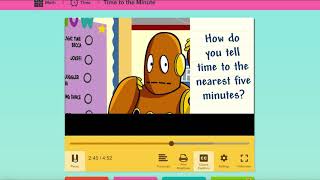 Virtual Lesson 3  BrainPOP Jr Time to the Minute [upl. by Ennovihs]