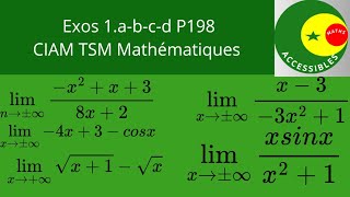 Exos 1abcd CIAM TSM Mathématiques [upl. by Fatsug741]