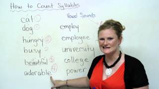 Speaking English  How to count syllables [upl. by Studnia839]