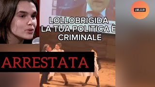 MARIASOFIA FEDERICO VIENE ARRESTATA DURANTE UNA MANIFESTAZIONE PER GL ANIMALI E ATTACCA LOLLOBRIGIDA [upl. by Sucam8]