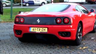 2X Ferrari 360 Modena Sounds Accelerations and startup Full HD  New year special [upl. by Cissiee]