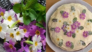 How to Crystallize Edible Flowers for Cakes and Desserts [upl. by Lenoil]