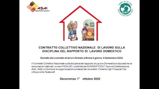 Il contratto di lavoro domestico [upl. by Kristina]