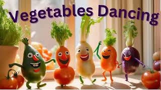 Vegetables Dancing video  creative video with ai vegetables trending video ai [upl. by Rabassa]