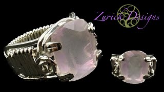 Wire Wrapped Prong Ring Tutorial for Faceted Gemstones Step by Step [upl. by Namqul]