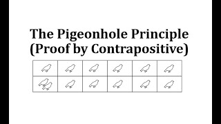 The Pigeonhole Principle Proof by Contrapositive [upl. by Suzy]