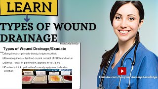 ►Types of Wound Drainage I Everyday Nursing Knowledge [upl. by Magnolia]