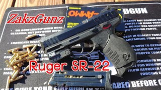 Ruger SR22 22LR Pistol at the range 10 Rounds close up HD [upl. by Edholm]