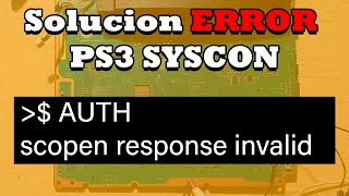 Solución Error quotscopen response invalidquot  PS3 Syscon [upl. by Julian44]