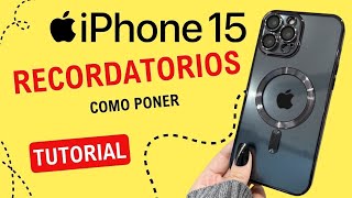 Como hacer recordatorios del calendario iPhone 15 Pro Max [upl. by Adlei]