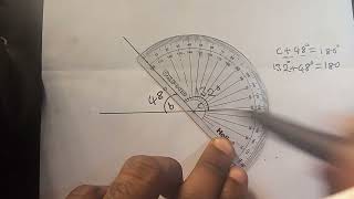 Measuring various angles using a protractor [upl. by Kutchins418]