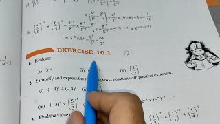 Ex101 Chapter  10 Exponents and Power  Class 8th Maths New Edition [upl. by Cirred]