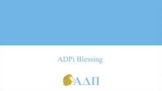 ADPi Blessing Alpha Delta Pi Song [upl. by Greenleaf]