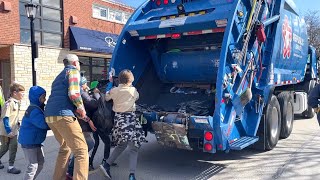 Republic Services Garbage Truck Elmhurst Parade Cleanup [upl. by Anirpas444]