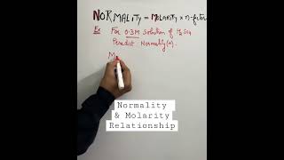 Relationship between NormalityN and Molarity M short [upl. by Elison]