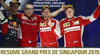 Résumé GrandPrix de Singapour 2015  Formule 1 [upl. by Lem523]