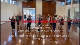 COUNTRYS COOL AGAIN  Improver Line Dance  WEDNESDAY CREW [upl. by Akcirret722]