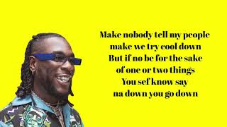 Burna Boy  Wetin Dey Sup Official Lyrics Video [upl. by Garnette]