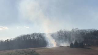 Brush Fire Near Houses in IvyCrozet Virginia [upl. by Vories]