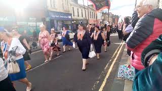 Wishaw main street Orange walk marching flute band 6th July 2024 Saturday evening Lanarkshire [upl. by Besse]