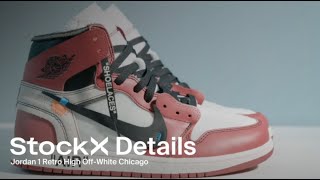 A Close Up Look at the OffWhite Chicago Air Jordan 1  Details  StockX [upl. by Nitram]