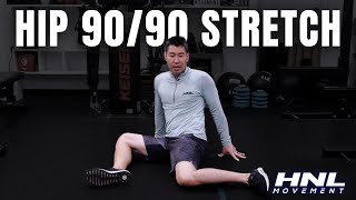 Hip 9090 Stretch For Better Hip Mobility  HNL Movement [upl. by Salbu]