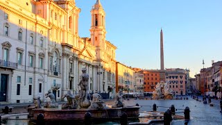 PIAZZA NAVONA al amanecer Una auténtica maravilla [upl. by Goran]