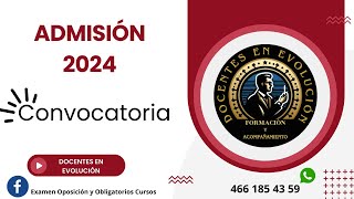 CONVOCATORIA ADMISIÓN 2024 [upl. by Yde]