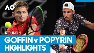 David Goffin vs Alexei Popyrin Match Highlights 1R  Australian Open 2021 [upl. by Leandre200]