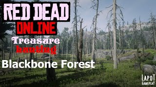 Red Dead Online Treasure hunting Blackbone Forest  Карта сокровищ лес БлэкБоун [upl. by Nisaj343]