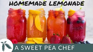 Homemade Lemonade  4 Easy Lemonade Recipes  A Sweet Pea Chef [upl. by Marya663]