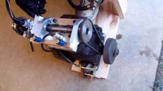 Homemade 4 Stroke Rotary Valve Engine Run 2 [upl. by Wessling771]