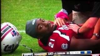 Marcus Lattimore leg injury 2012 [upl. by Ahgem454]