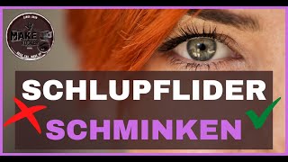 Schminken lernen  Schlupflid richtig schminken  Make up Tipp vom Profi [upl. by Oirottiv]