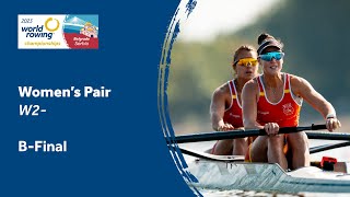 2023 World Rowing Championships  Womens Pair  BFinal  Olympic Qualification [upl. by Cerf]