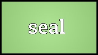 Seal Meaning [upl. by Ehsom]