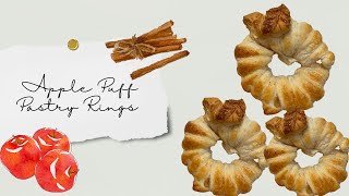 Apple Puff Pastry Rings Recipe [upl. by Darill978]