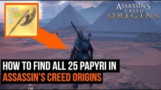 How To Find All 25 Papyri in Assassins Creed Origins [upl. by Nord]