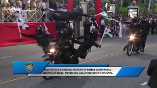 Nuestra Policía Nacional participó en desfile Militar por Independencia Nacional [upl. by Yrrab951]